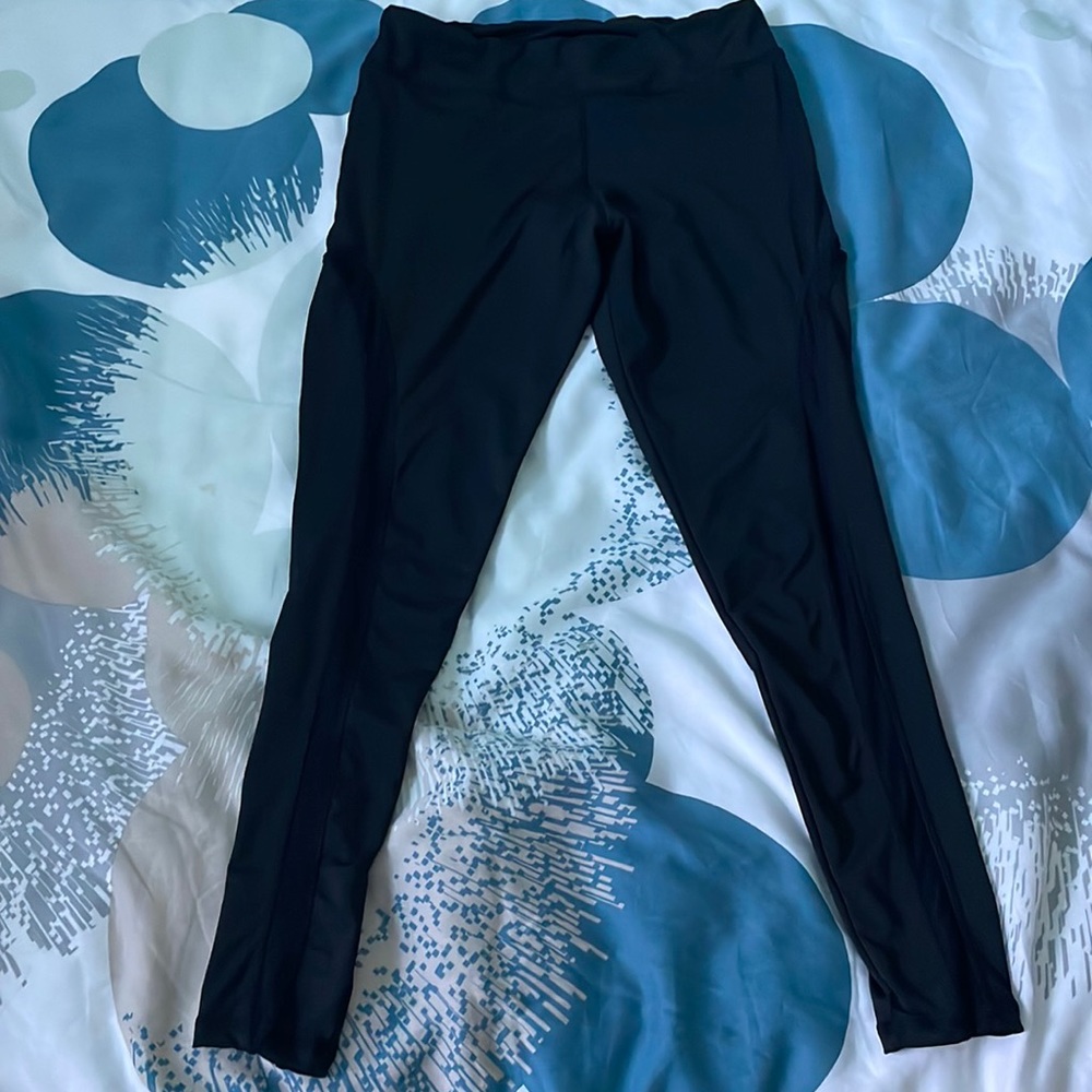 Zaful black leggings with mesh design